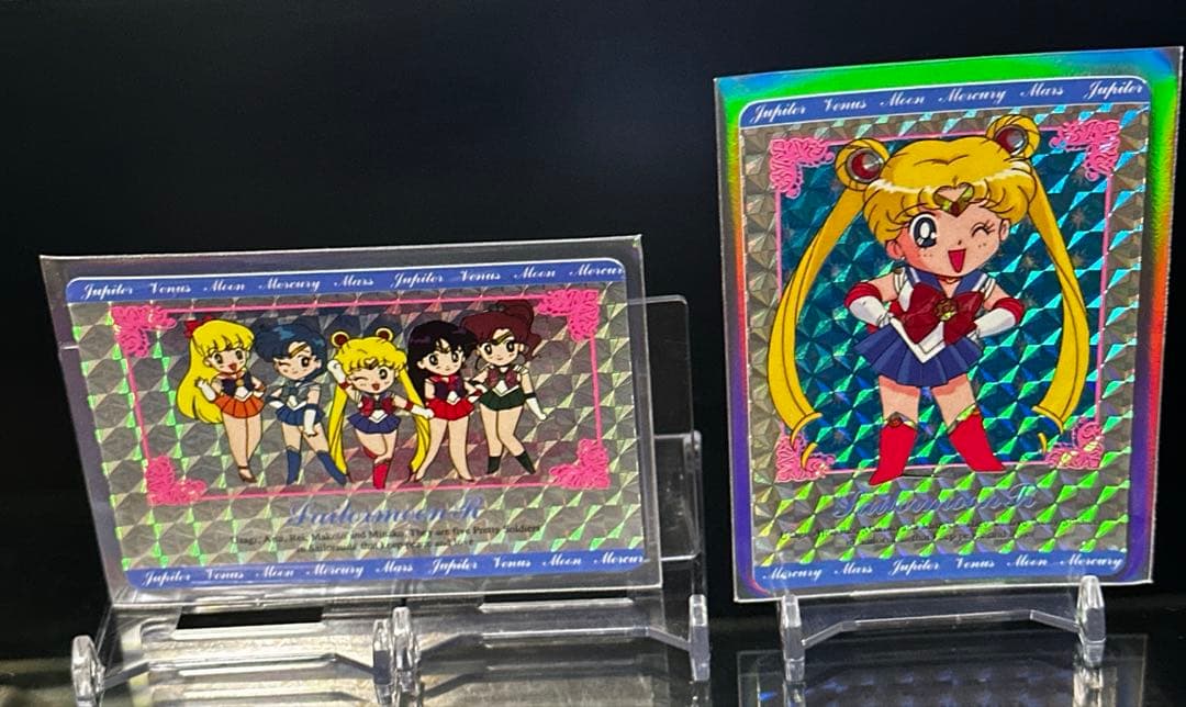 カードダス　セーラームーン　キラ　２種/森永　セーラームーンシール４種