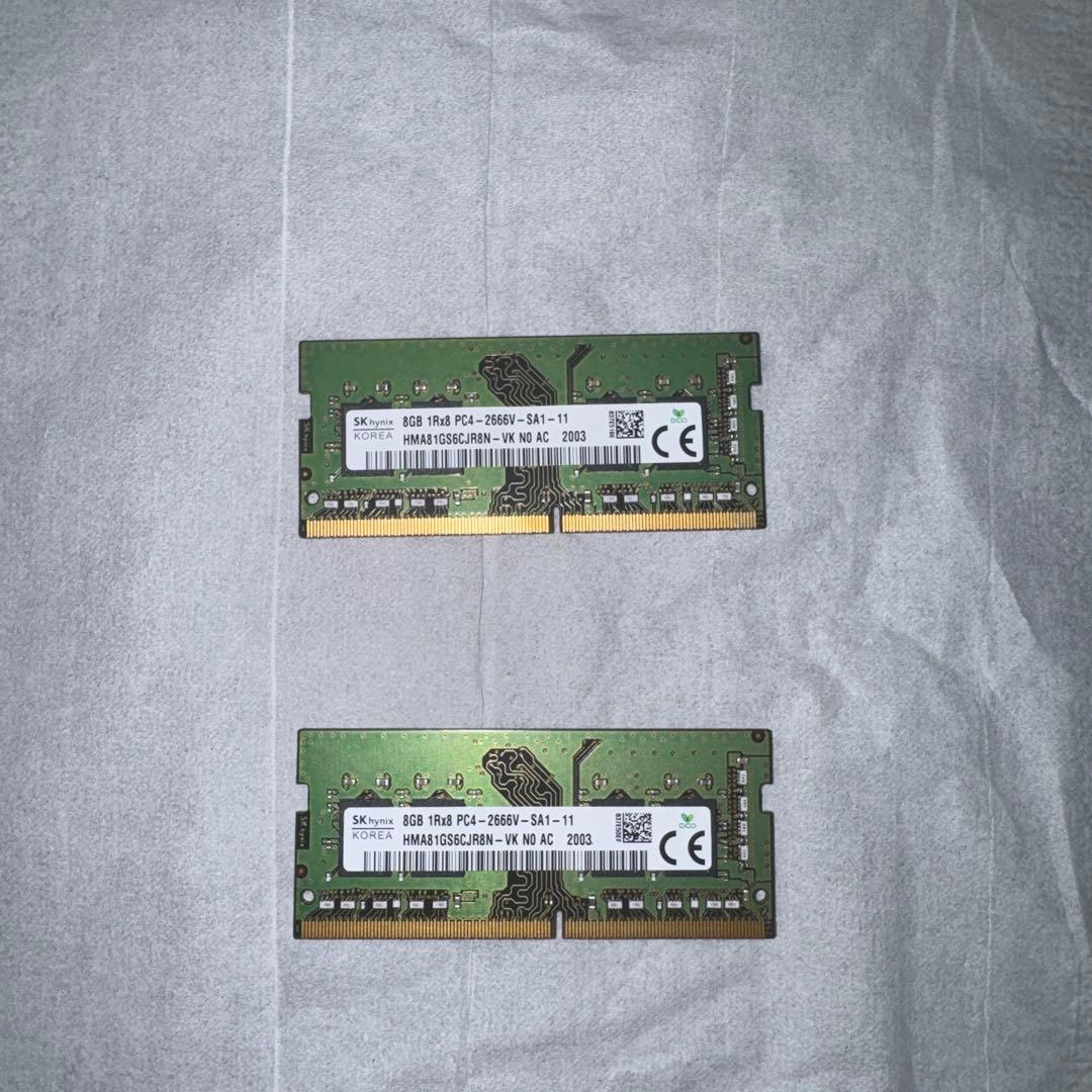 駿*様 DDR4 2666MHz 8GBx2枚