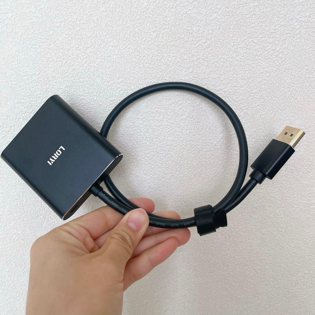 DisplayPort 分配器 スプリッター 4K60Hz 黒