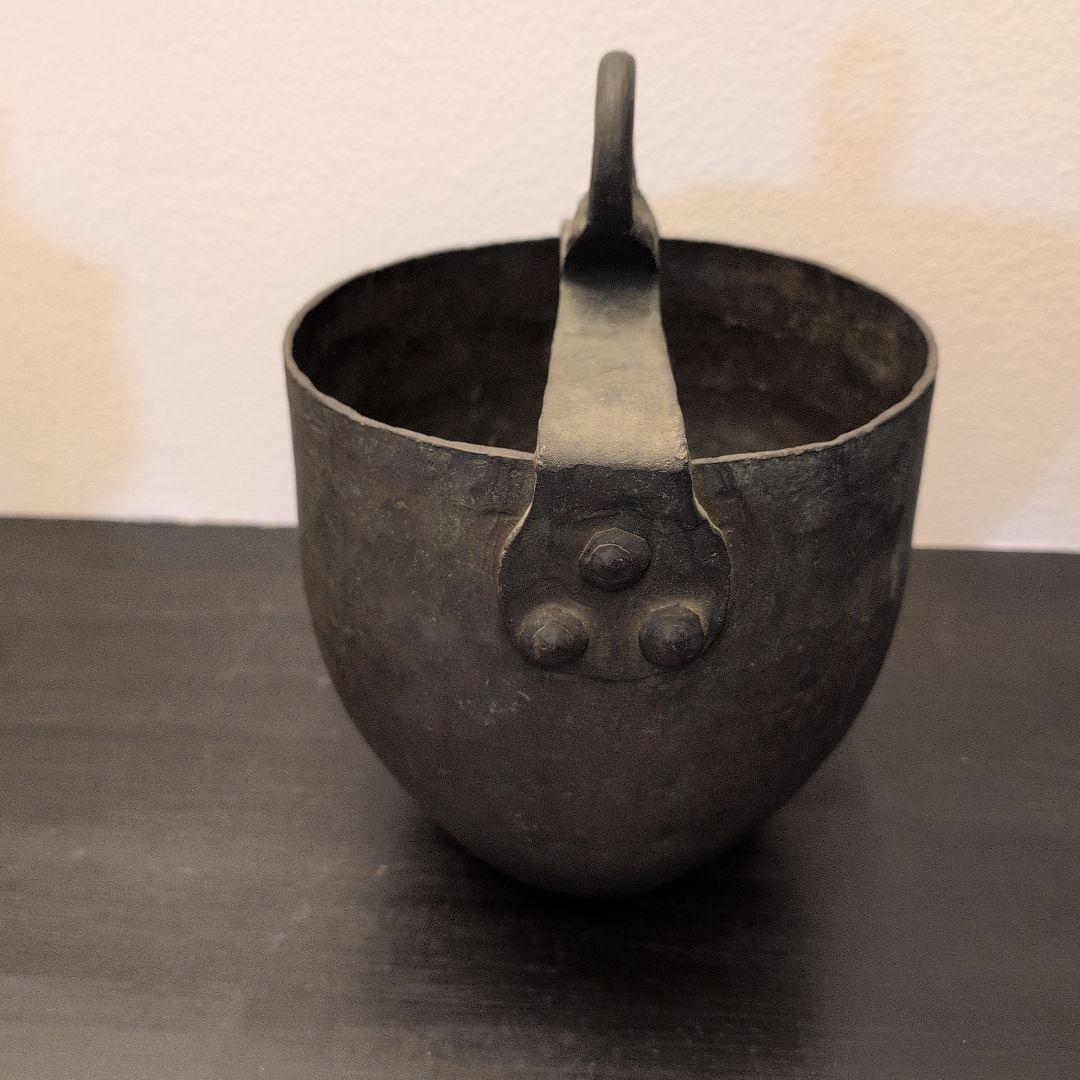 茶道具　釣瓶落とし　銅製　水指　花器／釣瓶水次