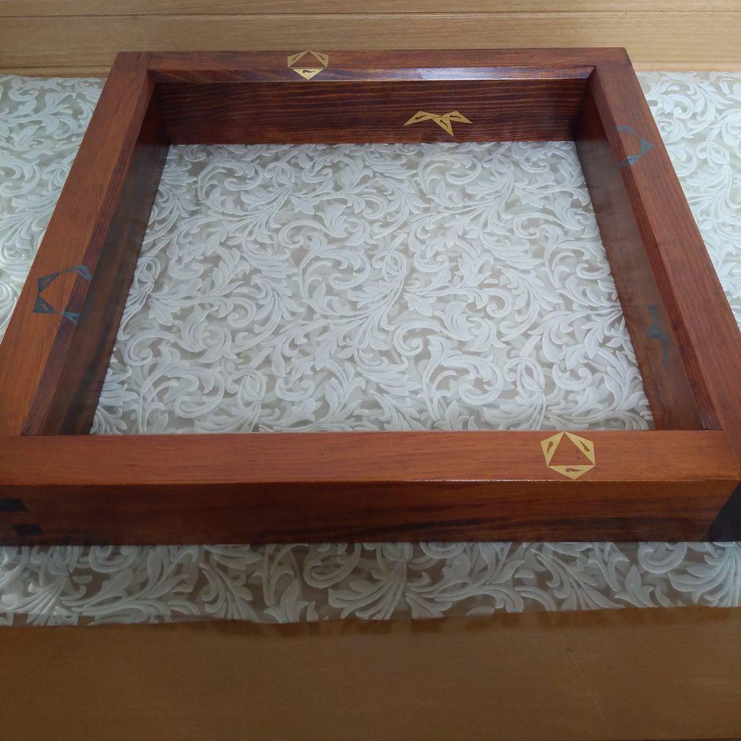 茶道具　炉縁　鱗鶴蒔絵　絵師︰鈴木光入　表千家　裏千家　平安　【匿名配送】