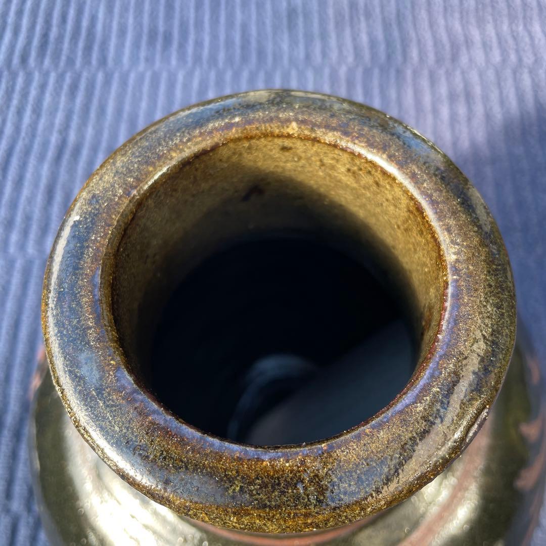 沖縄　壺屋焼　やちむん　陶器　壺　新品未使用　16×26