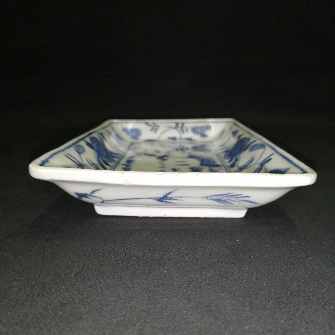 古伊万里　太明年製　長皿　染付　山水　2皿セット