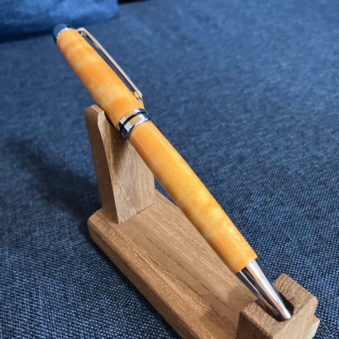新作　ボールペン　（メープル　オレンジ）