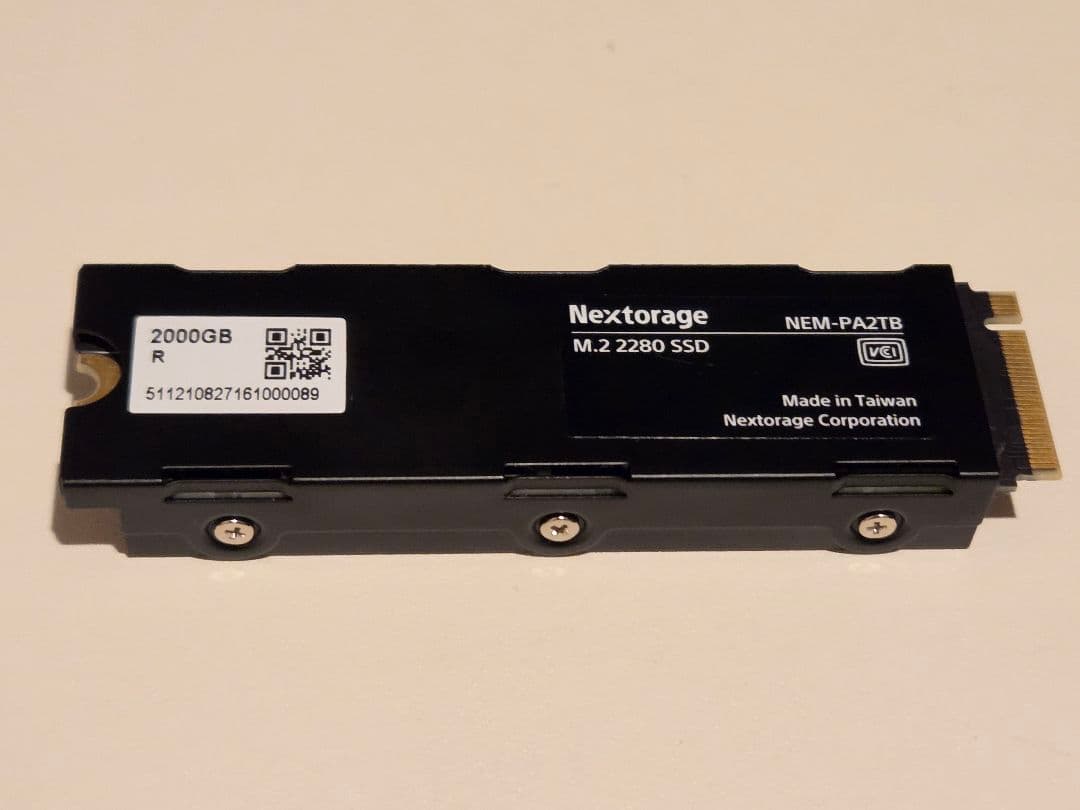 Nextorage 2TB ヒートシンク付き◆健康状態99%◆