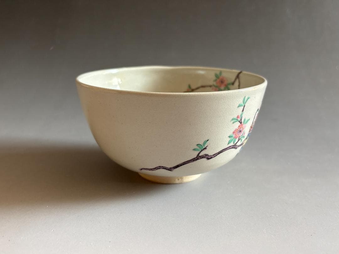 加賀瑞山　万古焼　桃節句　茶碗　茶道具