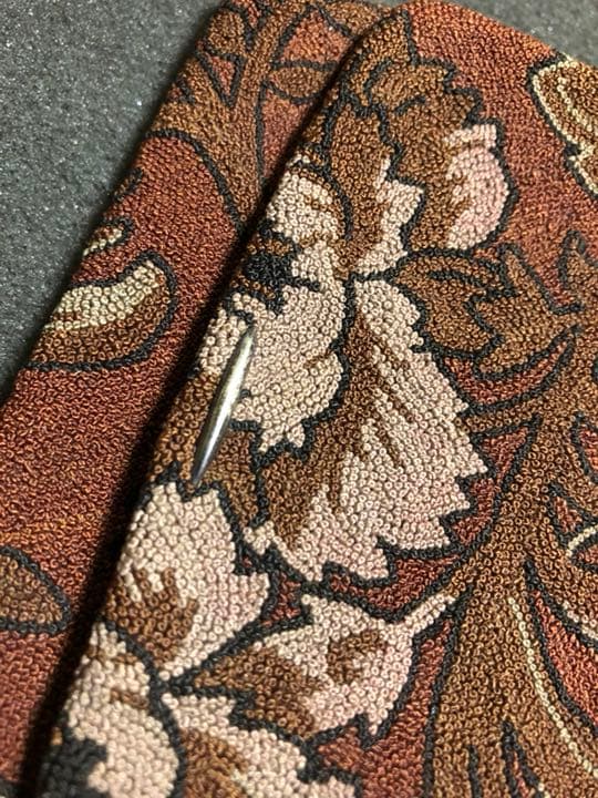 古刺繍 牡丹と蝶 財布や名刺入れなどに 年代物