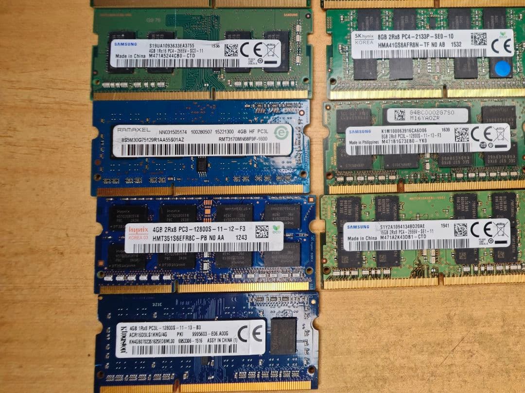 m*o様 メモリー 4GB 6枚 8GB 4枚 16GB 1枚