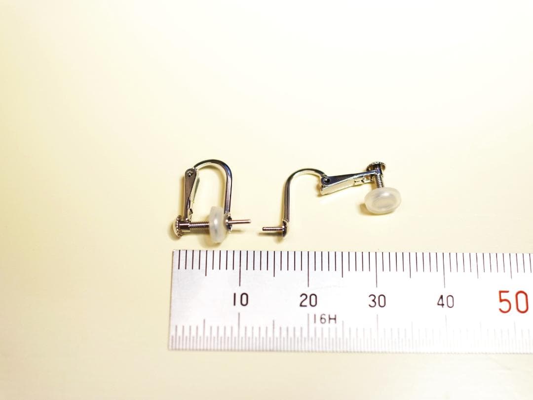 K14WG イヤリング金具　ネジバネ式【1ペア】【新品】【予備クッションおまけ】