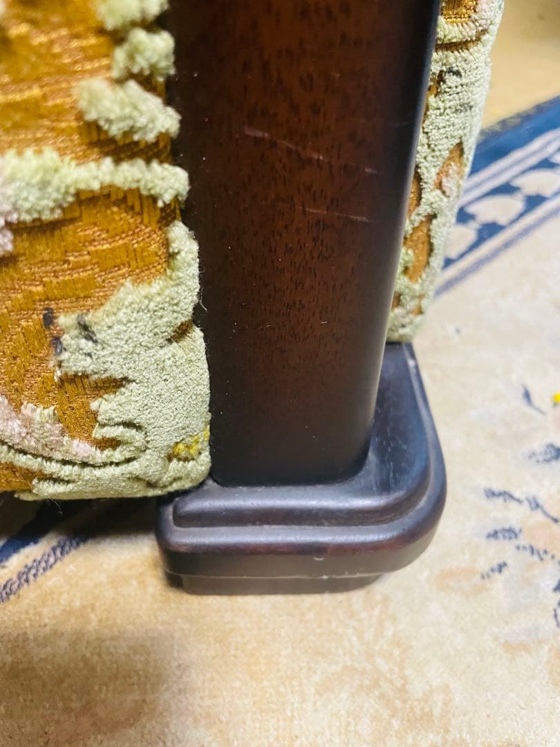 アンティーク金華山1Pソファ　昭和レトロ