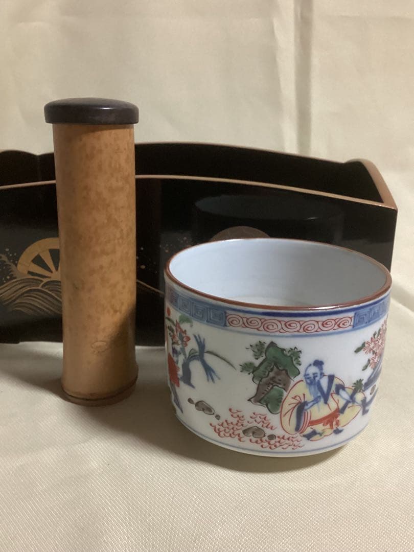 古美術煙草盆　漆器蒔絵煙草盆　茶道具　良品