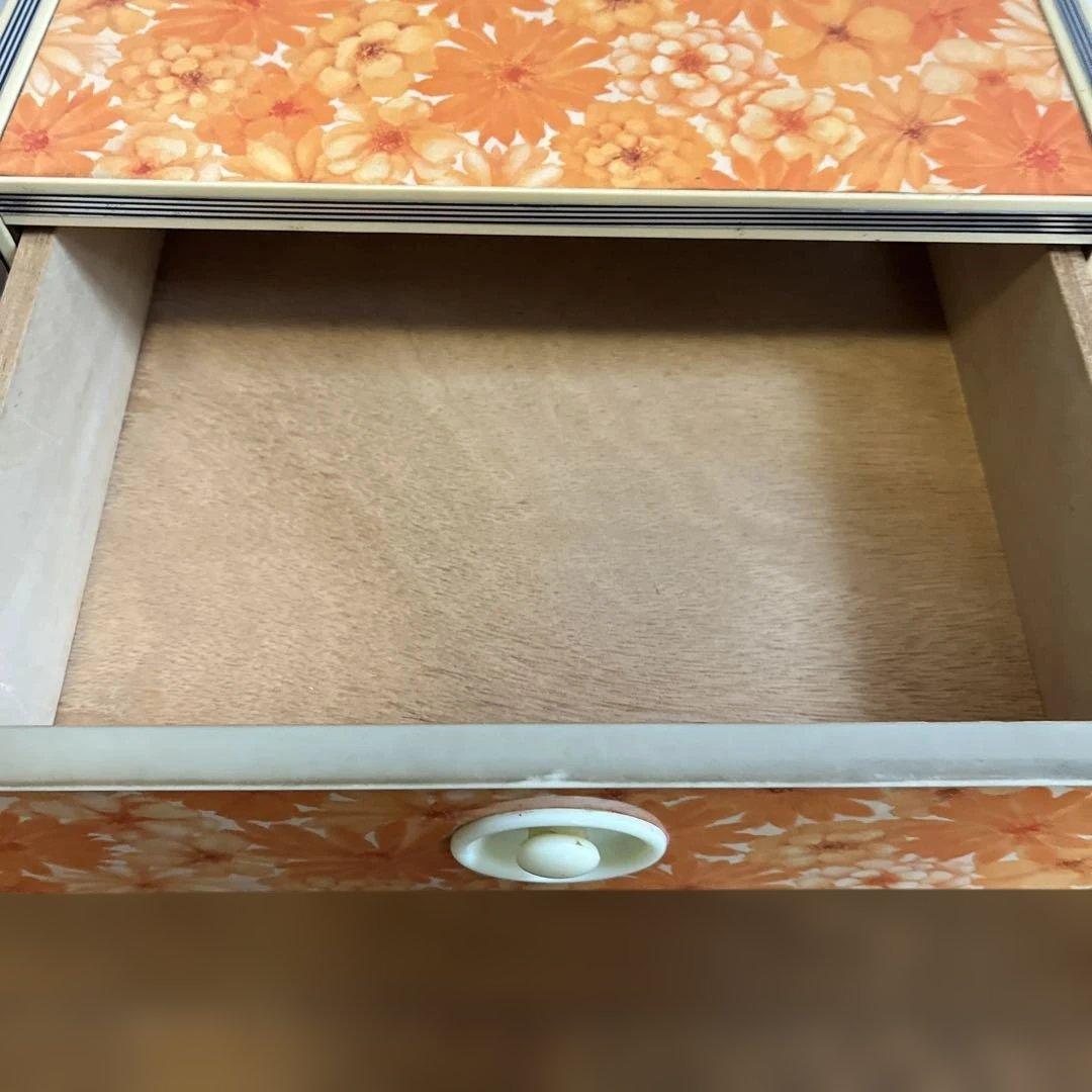 レア　希少　昭和レトロ　レトロ　チェスト　引出し　タンス　花柄
