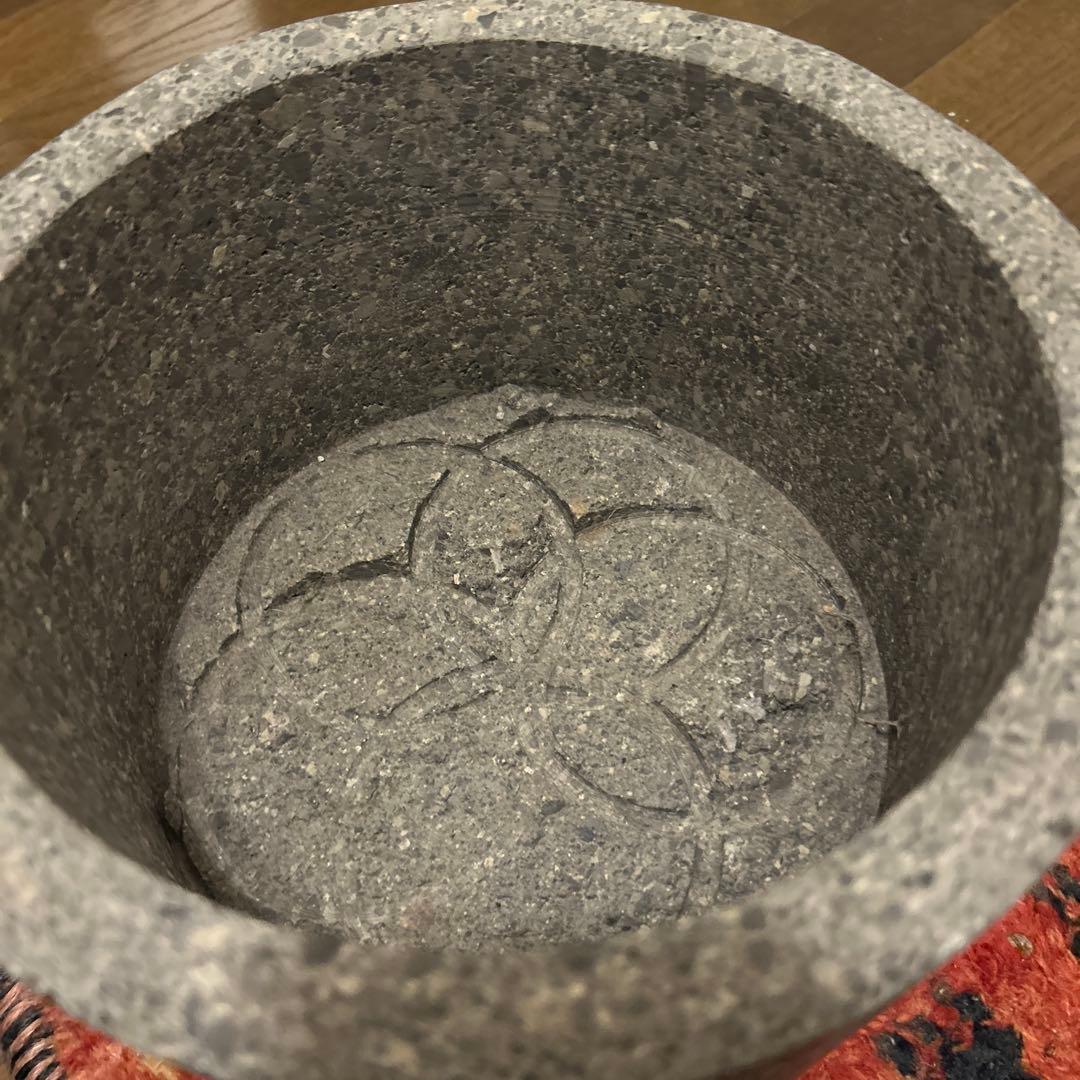 【未使用・五徳付】三谷龍二 豊島石の火鉢 石火鉢 希少 銘品