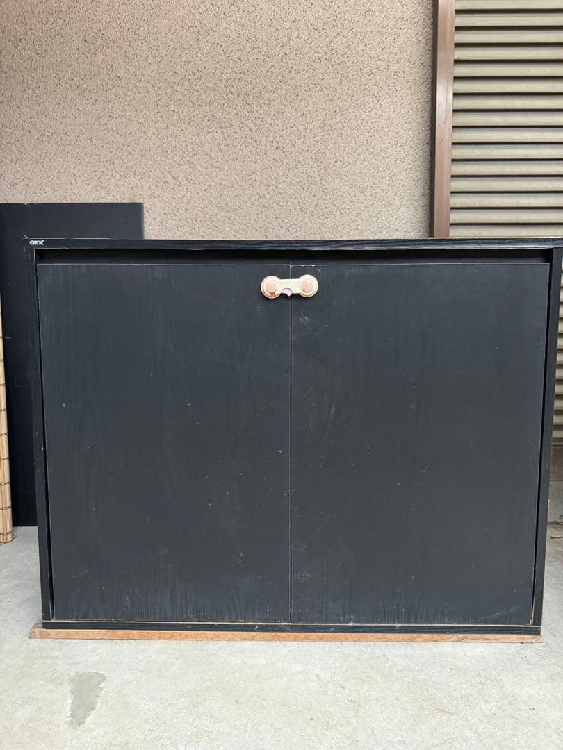 水槽台　GEX アクアラックウッド900BK
