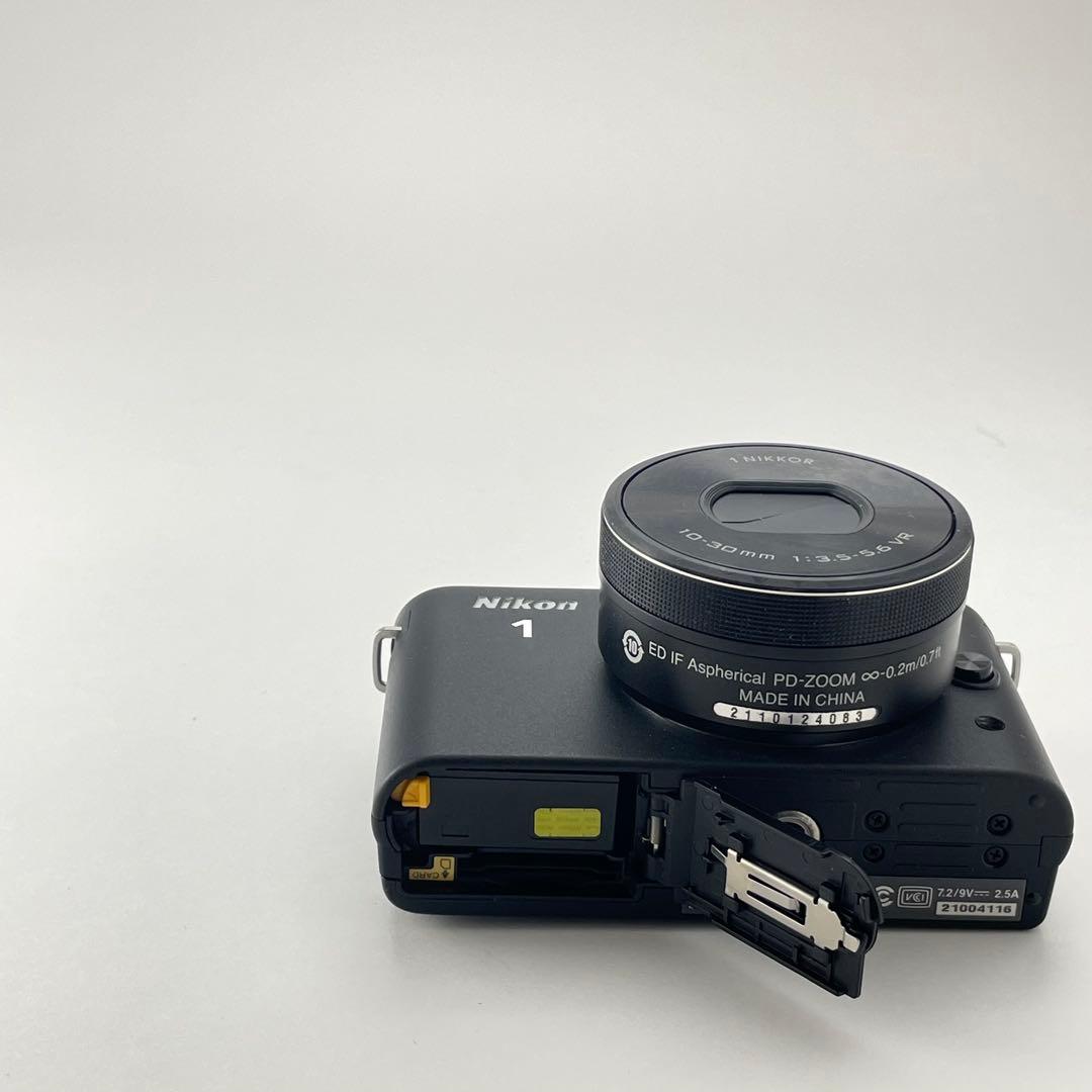 【美品・返品保証】Nikon1 J2ブラック パワズームレンズキット