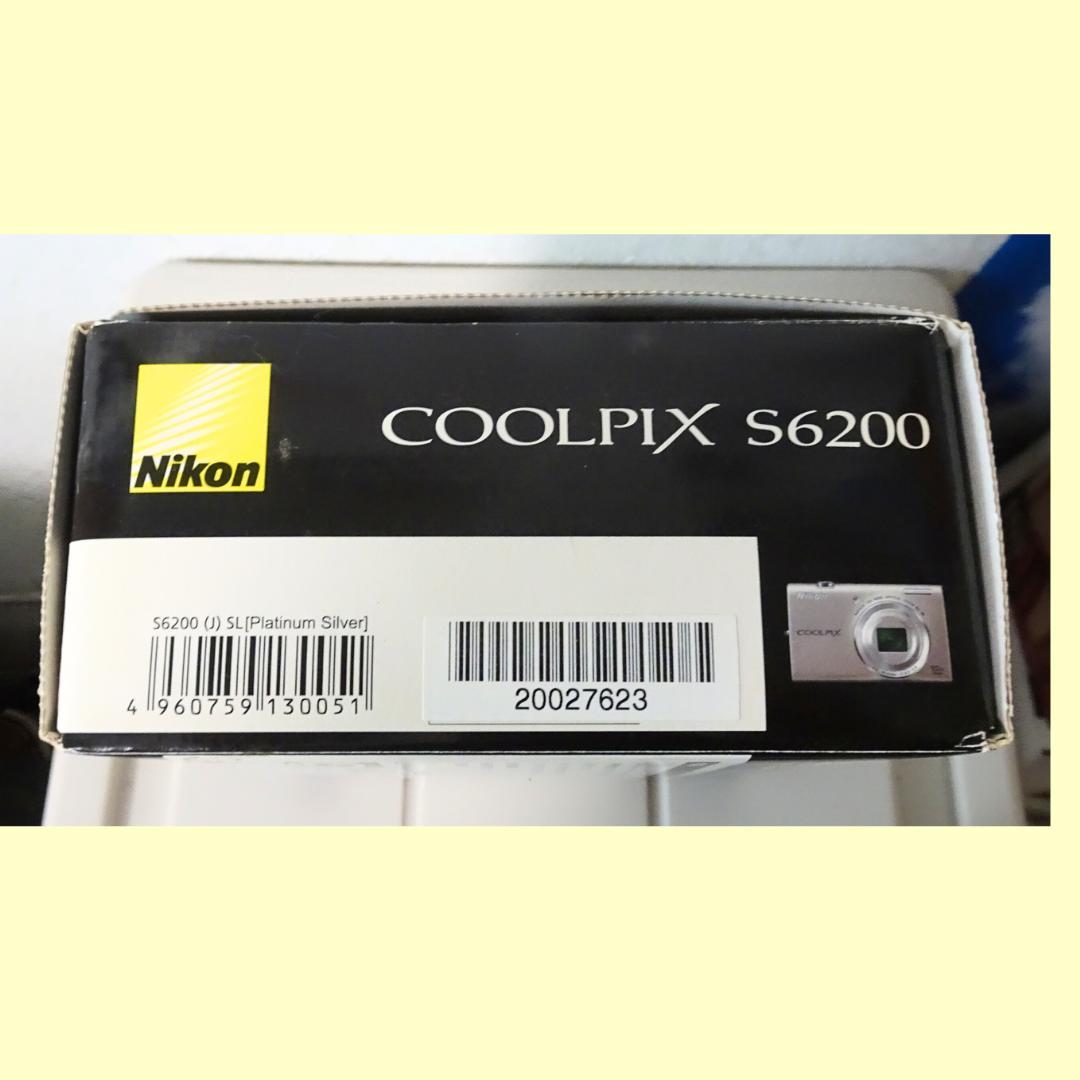 極美品・フルセット Nikon COOLPIX S6200 シルバー デジカメ