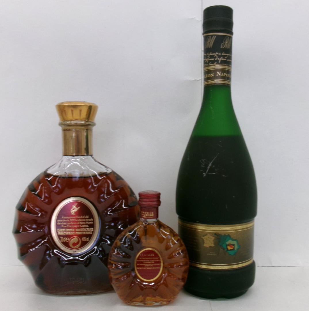 合計750ｍL・レミーマルタンの3本セット・2本のXOエクセレンスとナポレオン