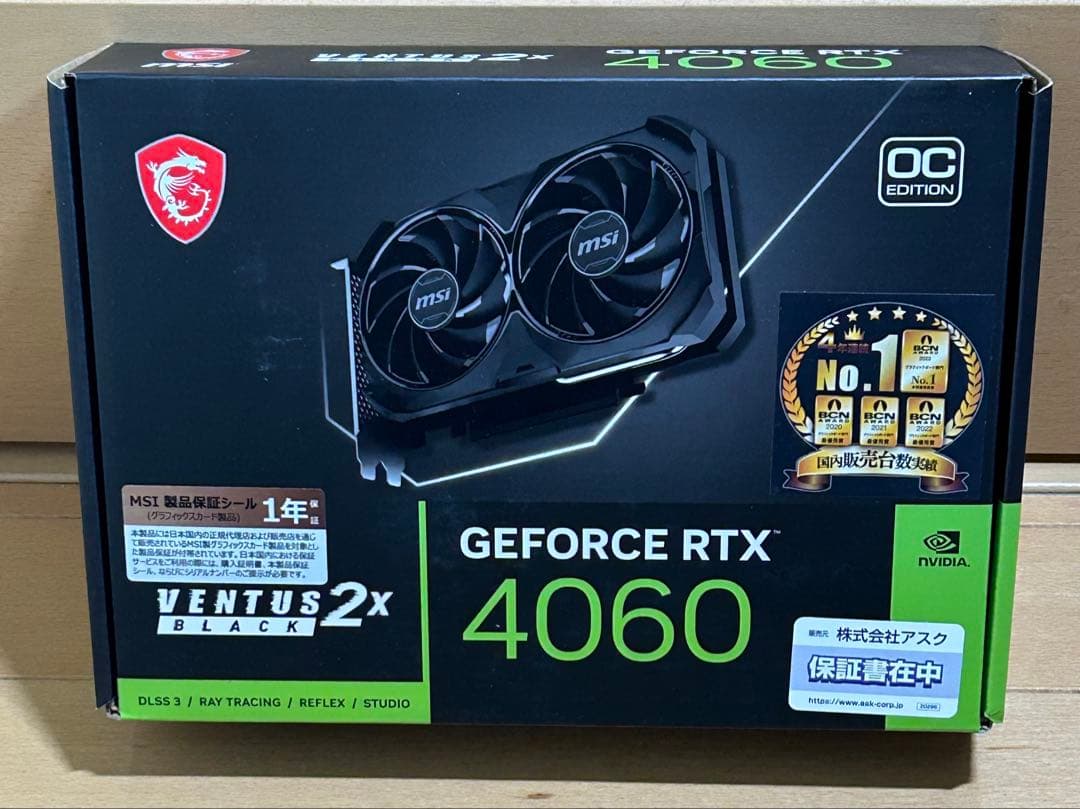 【未使用品】MSI グラフィックボード GEFORCE RTX 4060