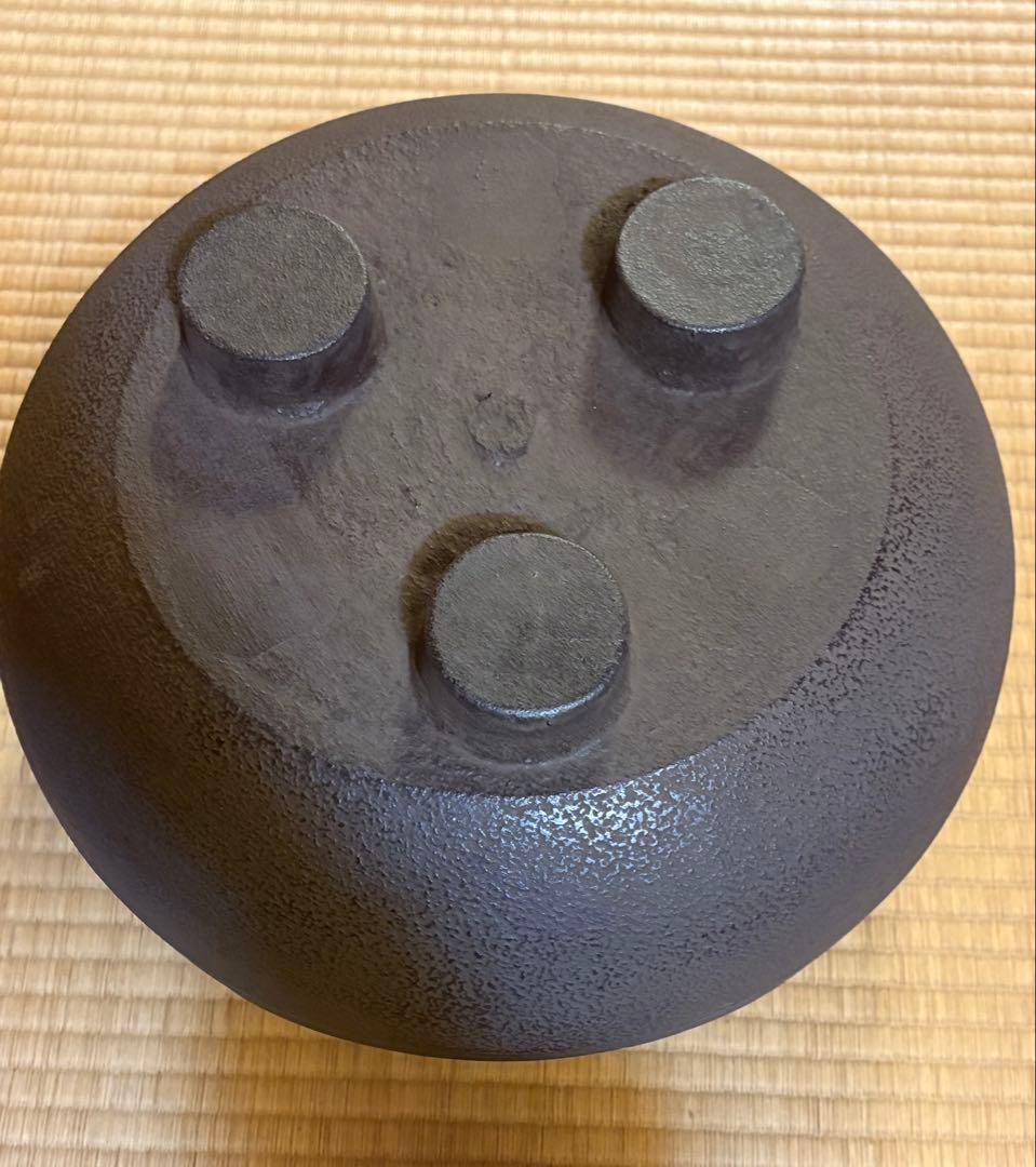 風炉 鉄風炉 五徳 灰 前瓦付 茶道具 茶道
