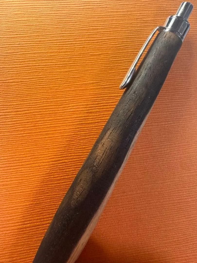 加藤金具 黒柿孔雀杢 ボールペン