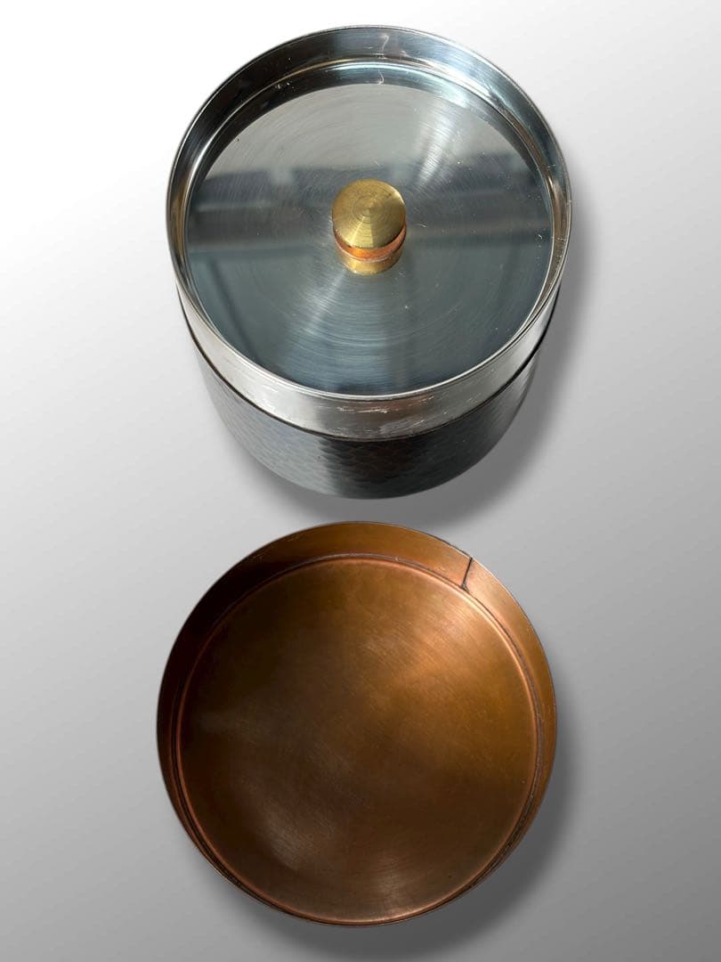 #玉川堂 鎚起銅器 茶筒 桐箱入り　P-6