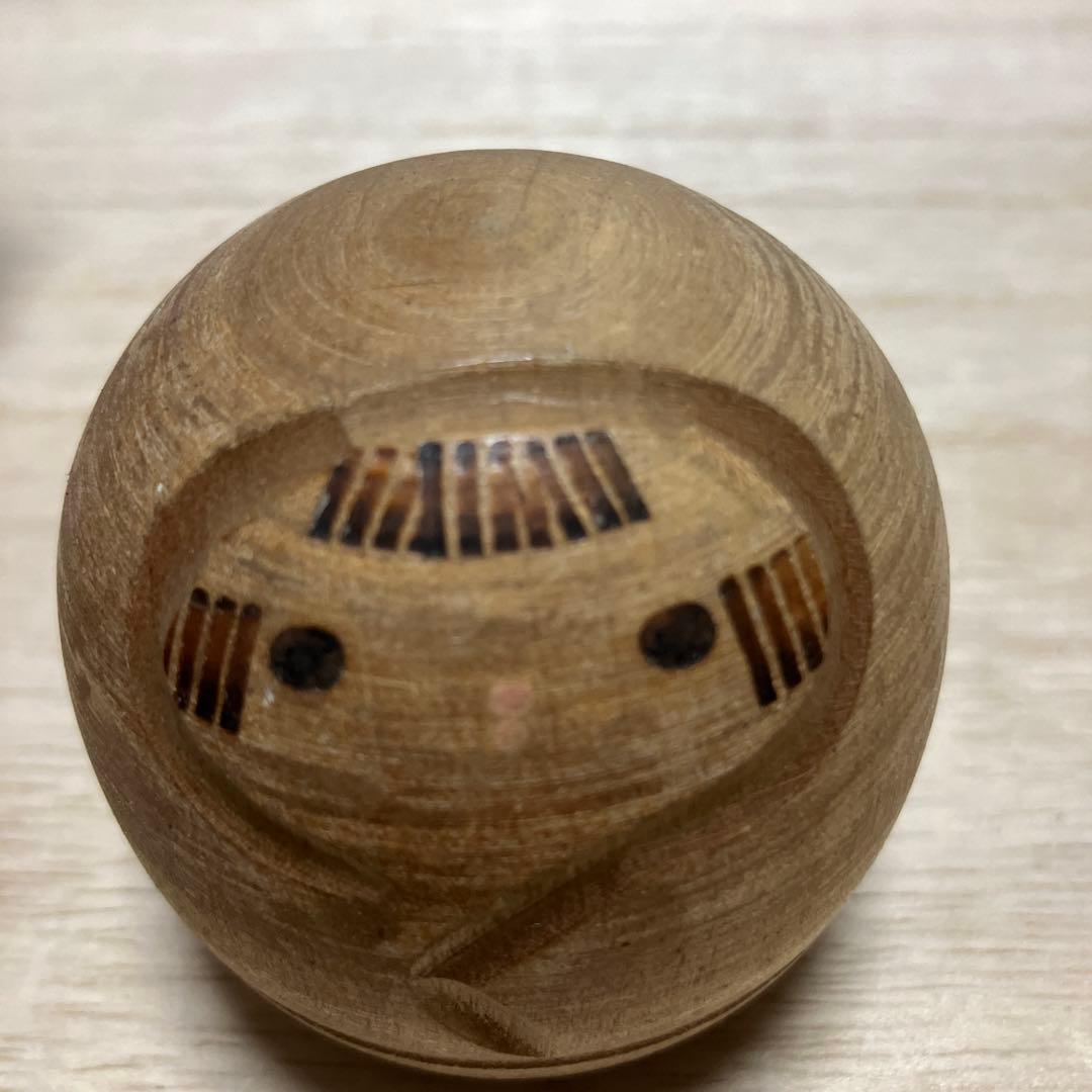 E-壁 卯三郎こけし 幸福だるま 木製 置物 創作こけし 民芸品 伝統工芸