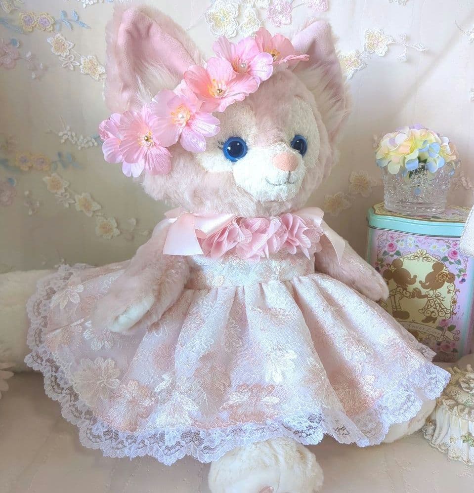 【桜の花冠＆チュールレースドレス】