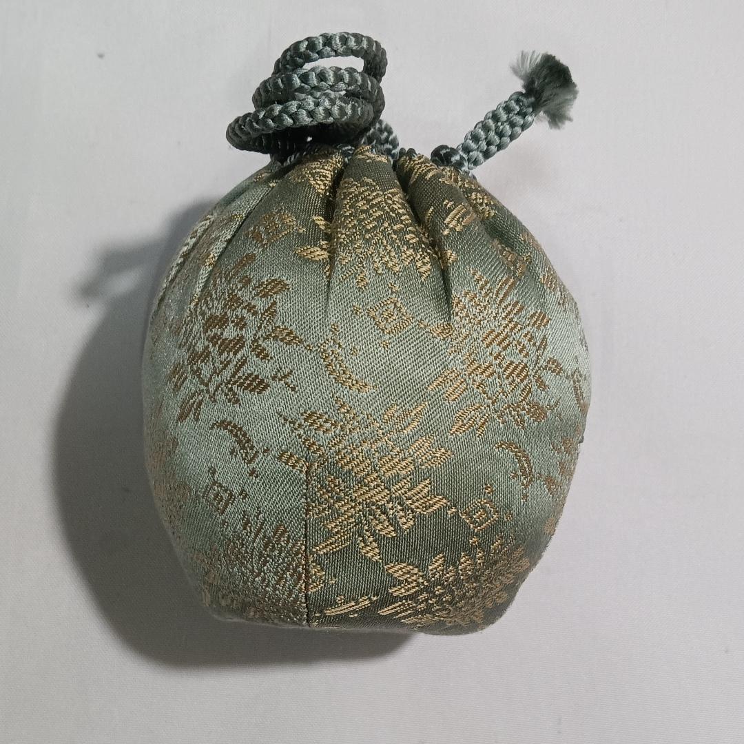 茶道具　京都清水焼　平安喜山作　文琳茶入　山椒緞子仕覆付き　超美品！！