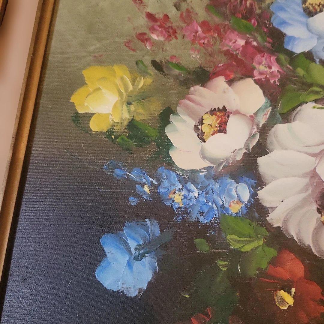 非売品 希少 S.ENDOH 豪華装飾額縁付き 花 絵画