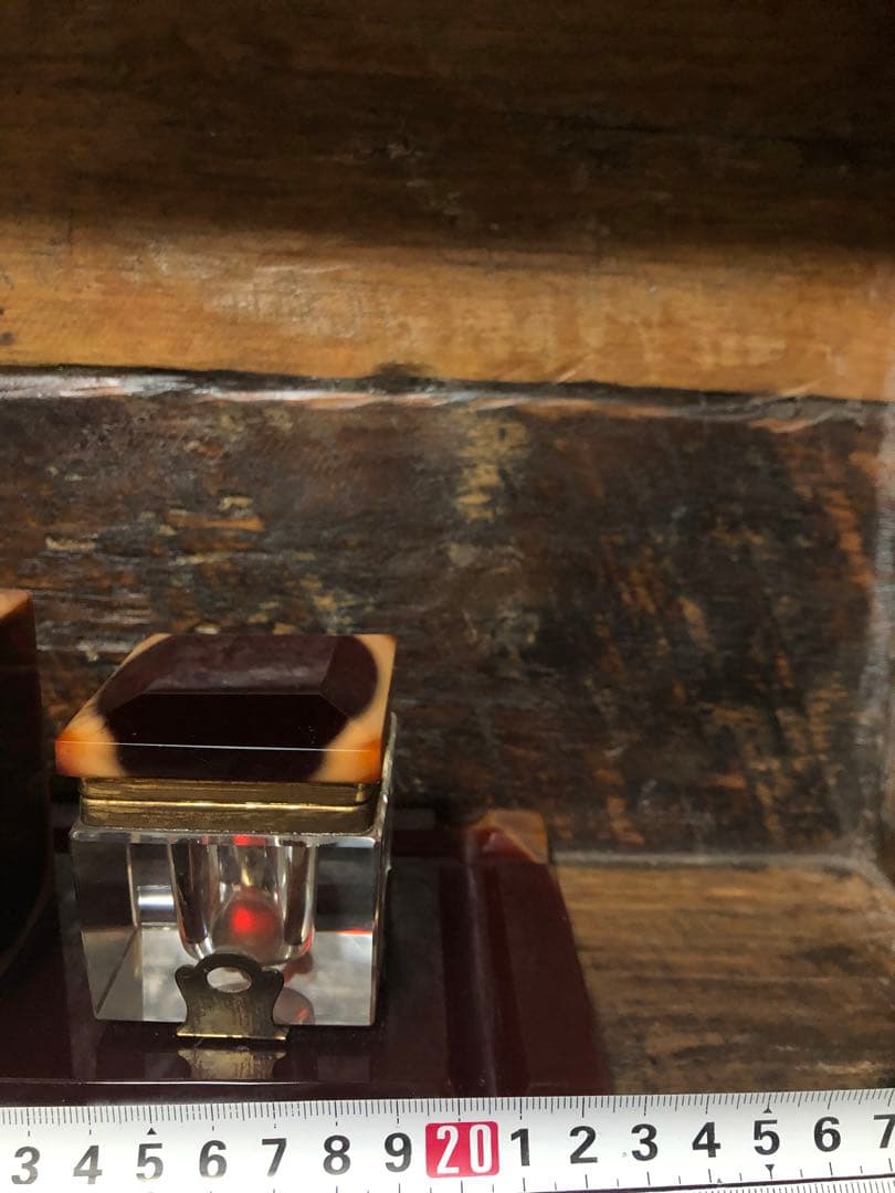 インク瓶　ペンスタンド　時計　アンティーク