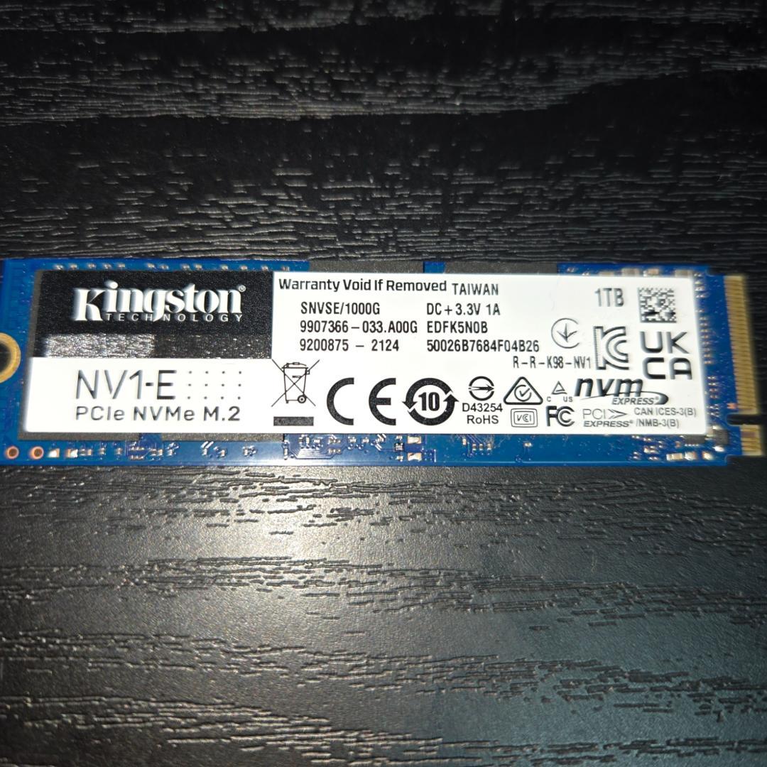 内蔵型SSD Kingston NV1-E 1TB PCIe NVMe M.2 SSD