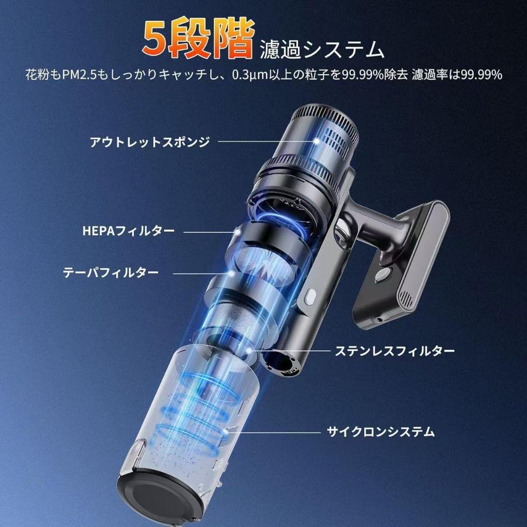 ★新品★ コードレス 掃除機 35000Pa 強力吸引 伸縮型 水拭き 2WAY