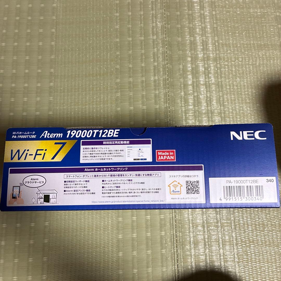 NEC Aterm 19000T12BE Wi-Fi7ルーター