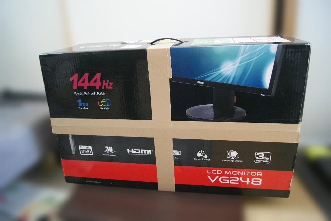 ASUS VG248QE 24インチ ゲーミングモニター 本体 箱付　144Hz