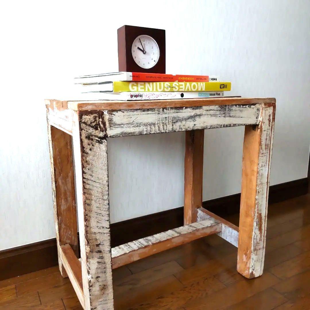 古木 天然木 テーブル 机 台 ブロカント ヴィンテージ 家具 古道具