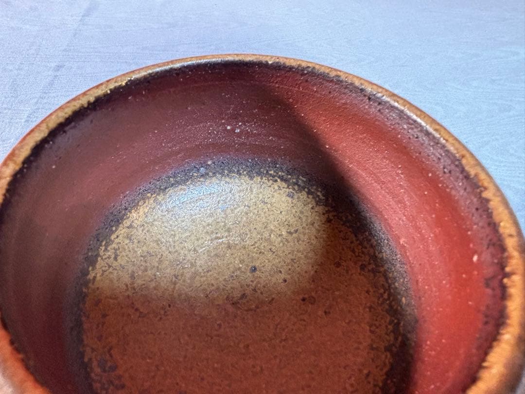備前焼 竹村 哇季良 ( たけむら あきら ) 抹茶碗　共箱　栞付き