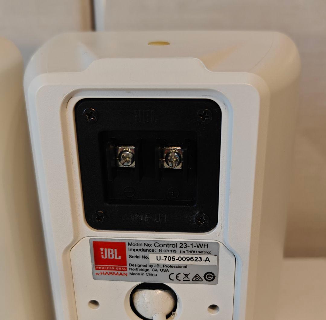 JBL Control 23-1 スピーカー ペア ホワイト ブラケット付