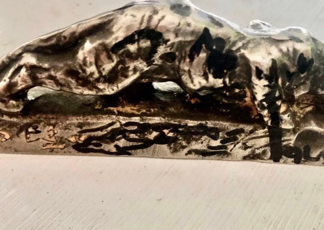 素潜り世界一のジャックマイヨール直筆サイン入り虎と彼の名前入りビーサン