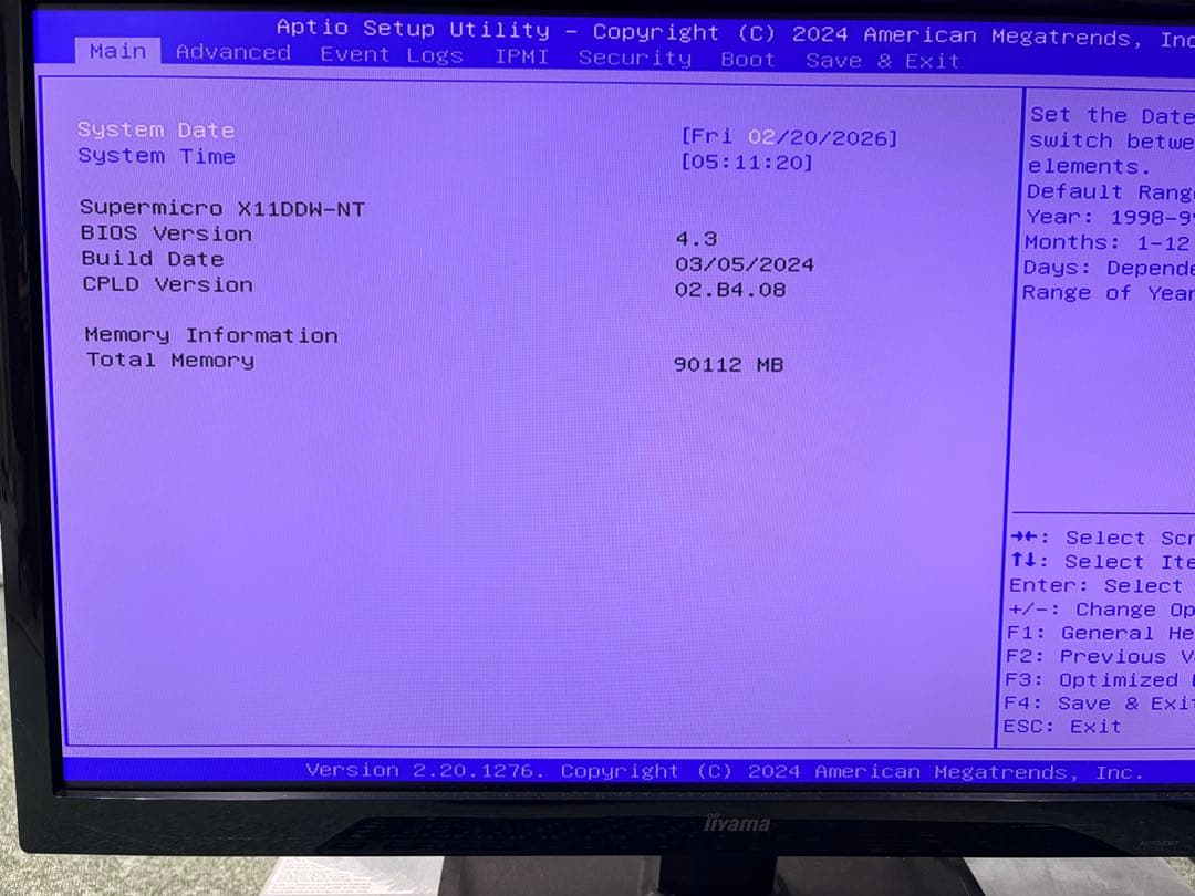 Supermicro 6029P-WTR （X11DDW-NT）サーバ