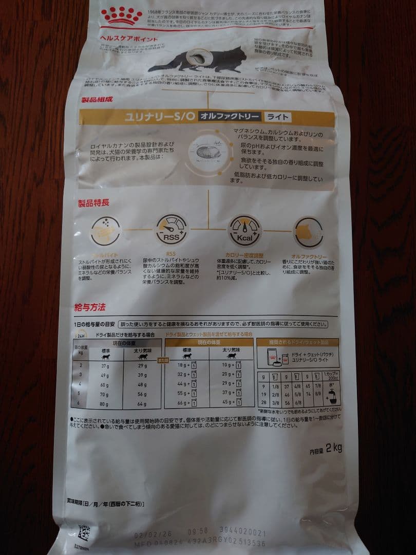  CANIN　ユリナリーS/O オルファクトリーライト 2kg