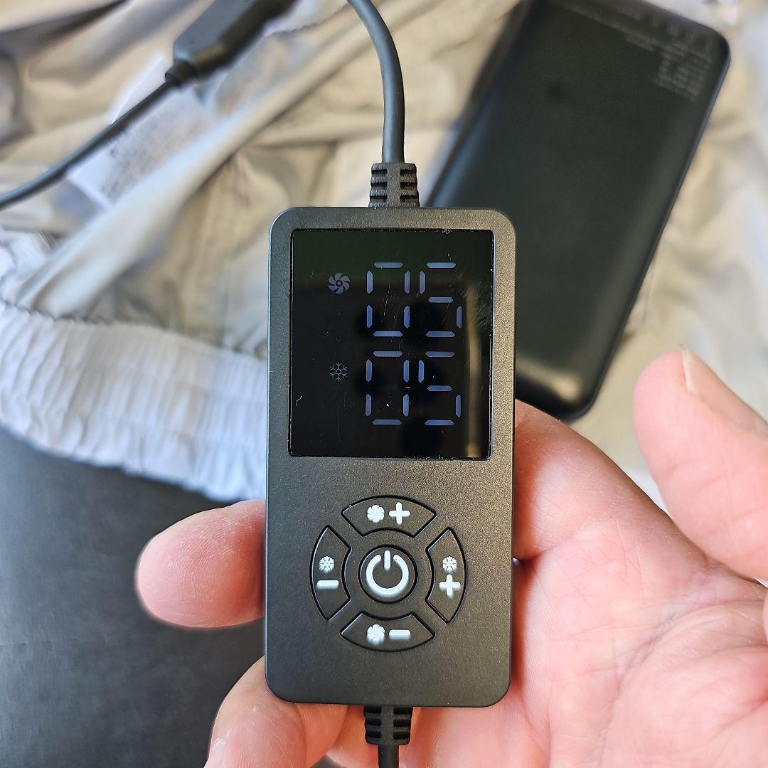 空調服 白 2 ファン搭載 冷却ファン２機搭載