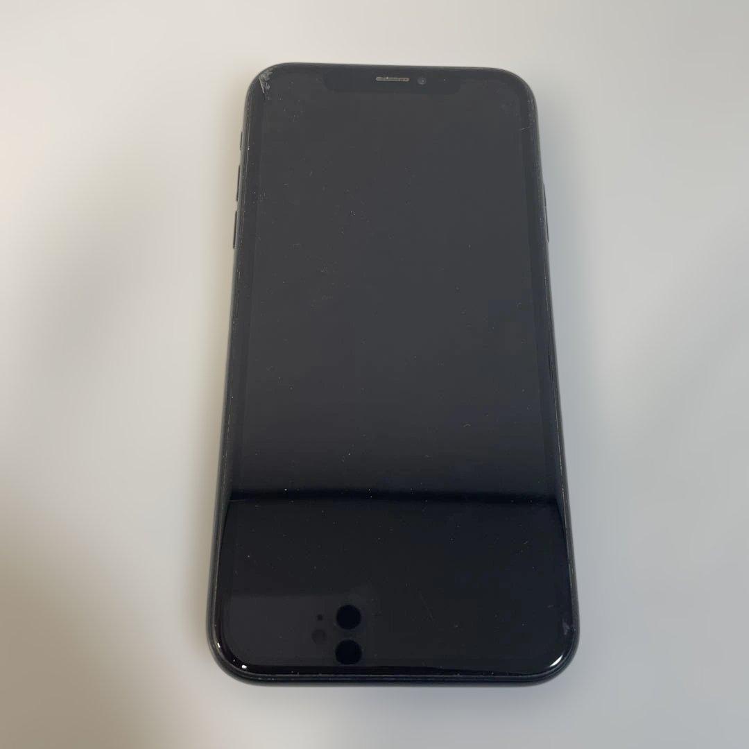 Apple iPhone XR ブラック 画面ひびあり