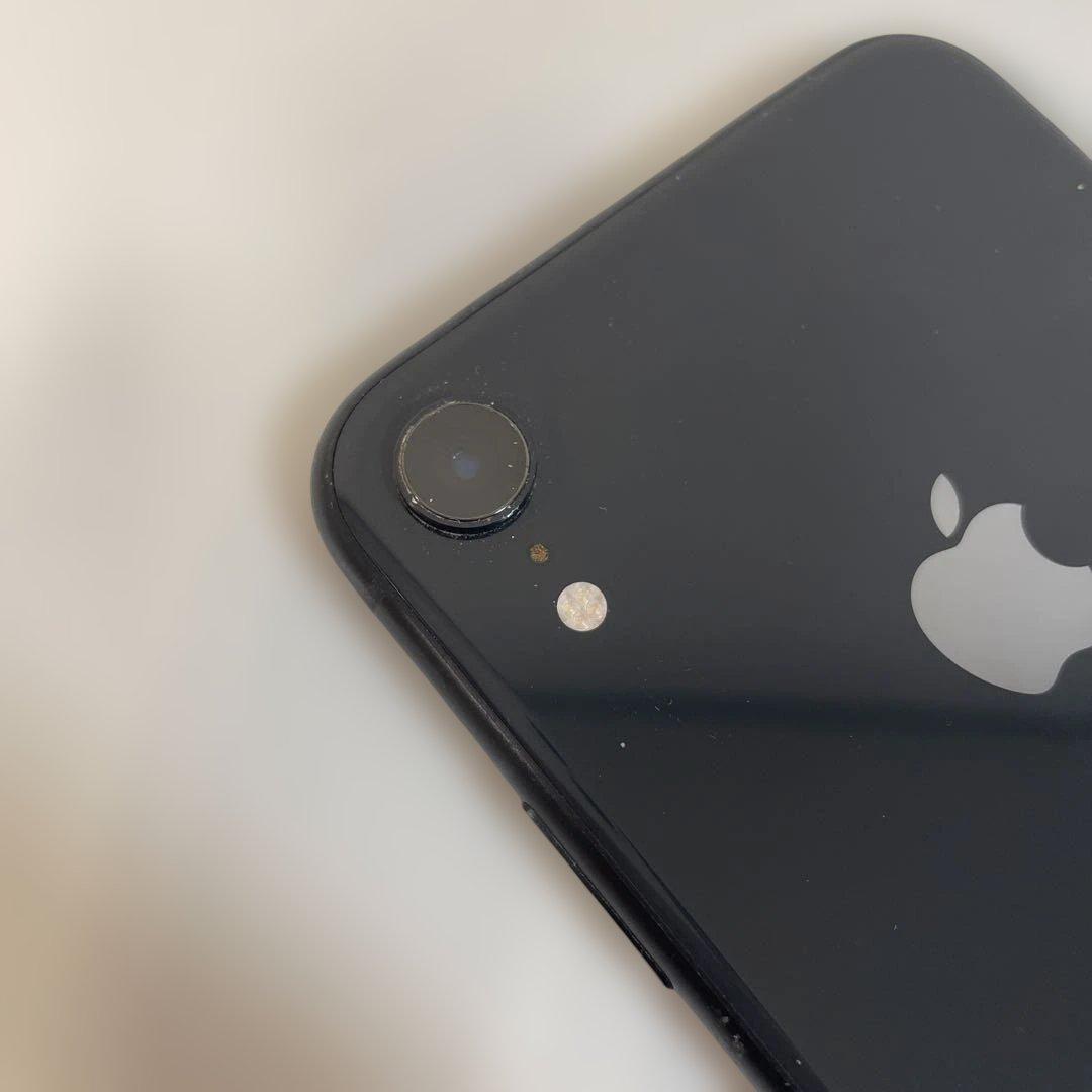 Apple iPhone XR ブラック 画面ひびあり