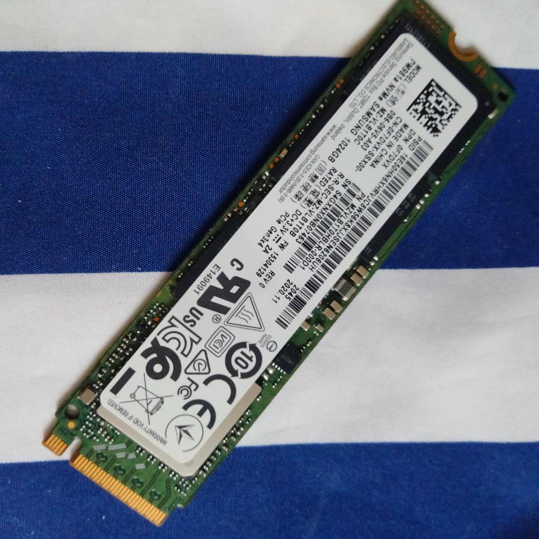 SAMSUNG NVMe SSD 1024G 1T 中古稼動品