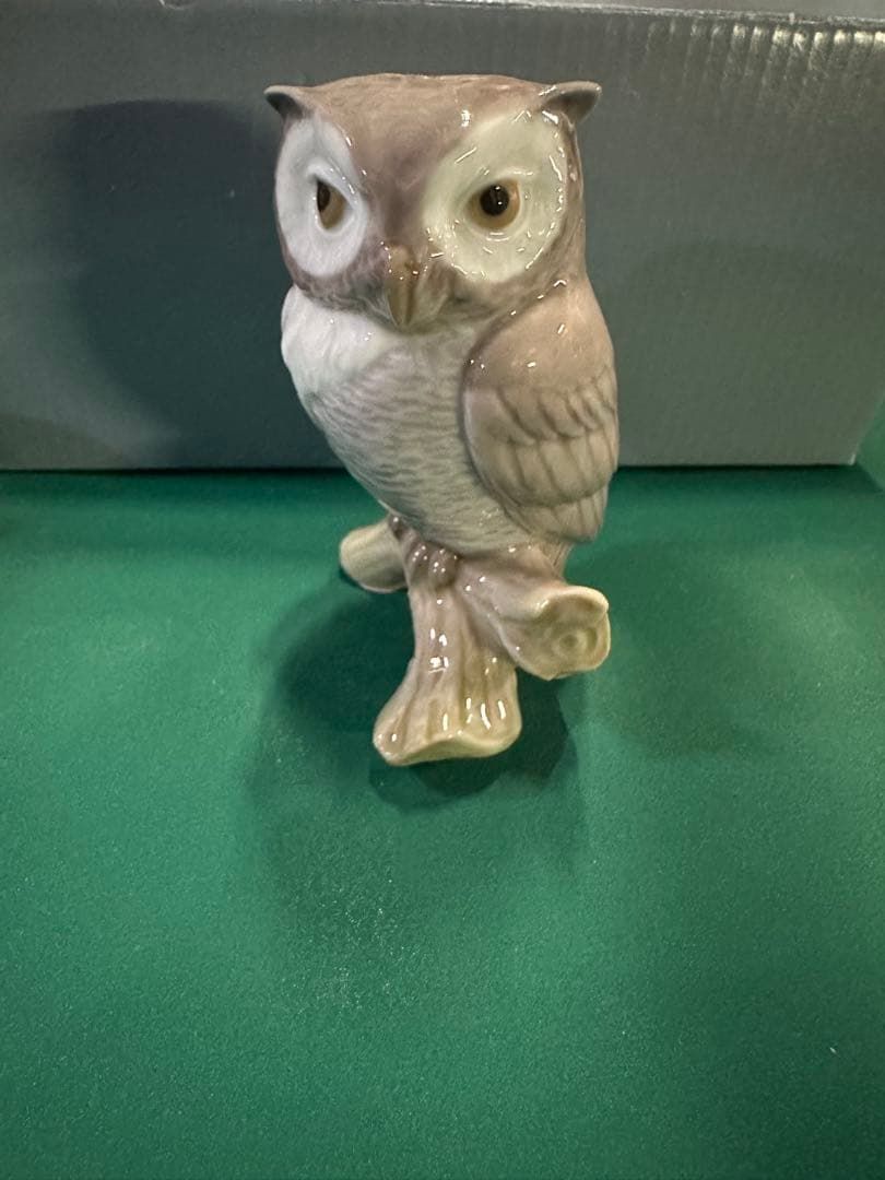 Lladro 陶器フクロウ 未使用品 箱付き