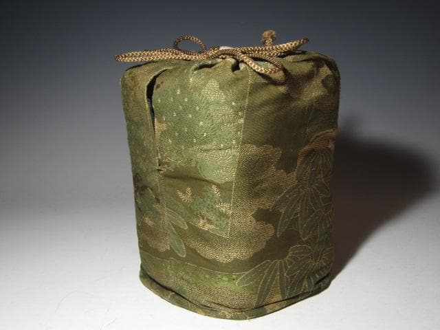 古萩四方水指 表千家 十二代 惺斎花押 味わい深い時代の名品 k557