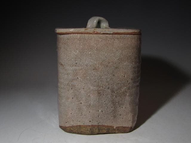 古萩四方水指 表千家 十二代 惺斎花押 味わい深い時代の名品 k557