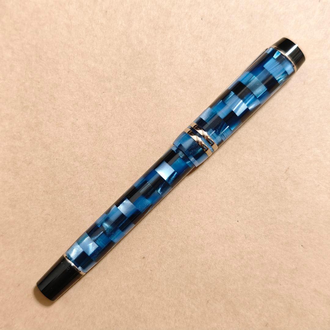 Parker デュオフォールド チェックブルー 万年筆 パーカー