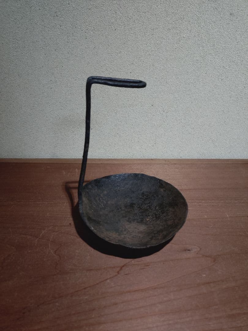 鉄製 吊るし灯火器 花器 花入れ 古民具 燭台 行燈 行火 灯明