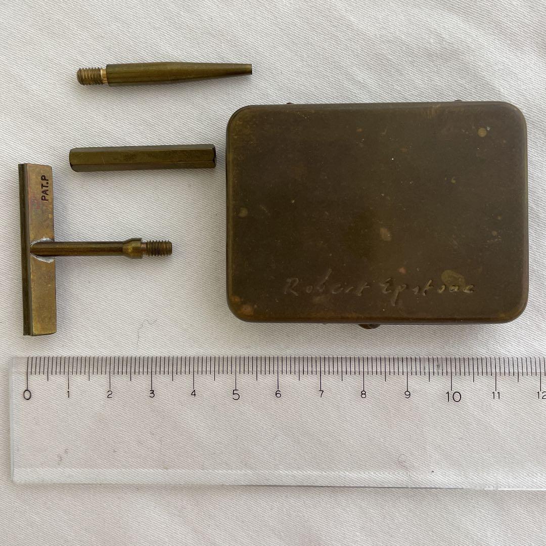 Robert Epstane 真鍮製トラベルシェーブセット